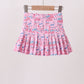 Pink flag star print skorts