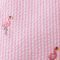 Pink stripe seersucker flamingo dress