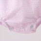 Pink stripe seersucker bow bubble