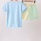 Colorblock pocket shorts set