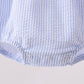 Pink&blue seersucker ruffle bubble