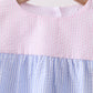 Colorblock ruffle shorts set