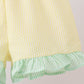 Colorblock ruffle shorts set