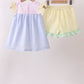 Colorblock ruffle shorts set