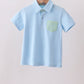 Blue pocket button down shirt