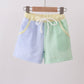 Blue&green seersucker shorts