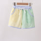 Yellow&green seersucker shorts