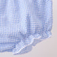 Blue flag embroidery ruffle bloomer set