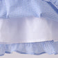 Blue flag embroidery ruffle bloomer set