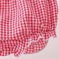 Red watermelon ruffle gingham bloomer set
