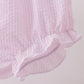 Pink lemon ruffle gingham bloomer set