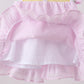 Pink lemon ruffle gingham bloomer set
