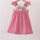 Red watermelon ruffle gingham dress