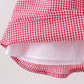 Red watermelon ruffle gingham dress