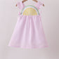 Pink lemon ruffle gingham dress
