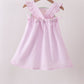 Pink lemon ruffle gingham dress
