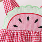Red watermelon ruffle bubble