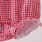 Red watermelon ruffle bubble