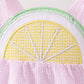 Pink lemon ruffle gingham bubble