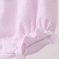 Pink lemon ruffle gingham bubble