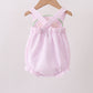 Pink lemon ruffle gingham bubble
