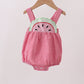 Red watermelon ruffle gingham bubble
