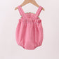 Red watermelon ruffle gingham bubble