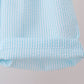 Blue lemon embroidery shorts set