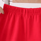 Red flag fireworks embroidery ruffle shorts set
