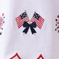 Red flag fireworks embroidery ruffle bloomer set