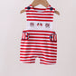 Red stripe flag fireworks embroidery jonjon