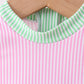 Pink stripe rashguard