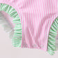 Pink stripe rashguard