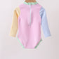 Pink stripe rashguard