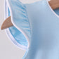 Mint flutter sleeve scalloped top