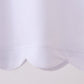 Snow white flutter sleeve scalloped top