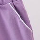Dark purple scallop hem bow skort
