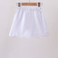 Snow white scallop hem bow skort