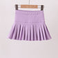 Purple pleated skort