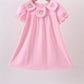 Pink Floral Embroidery Dress