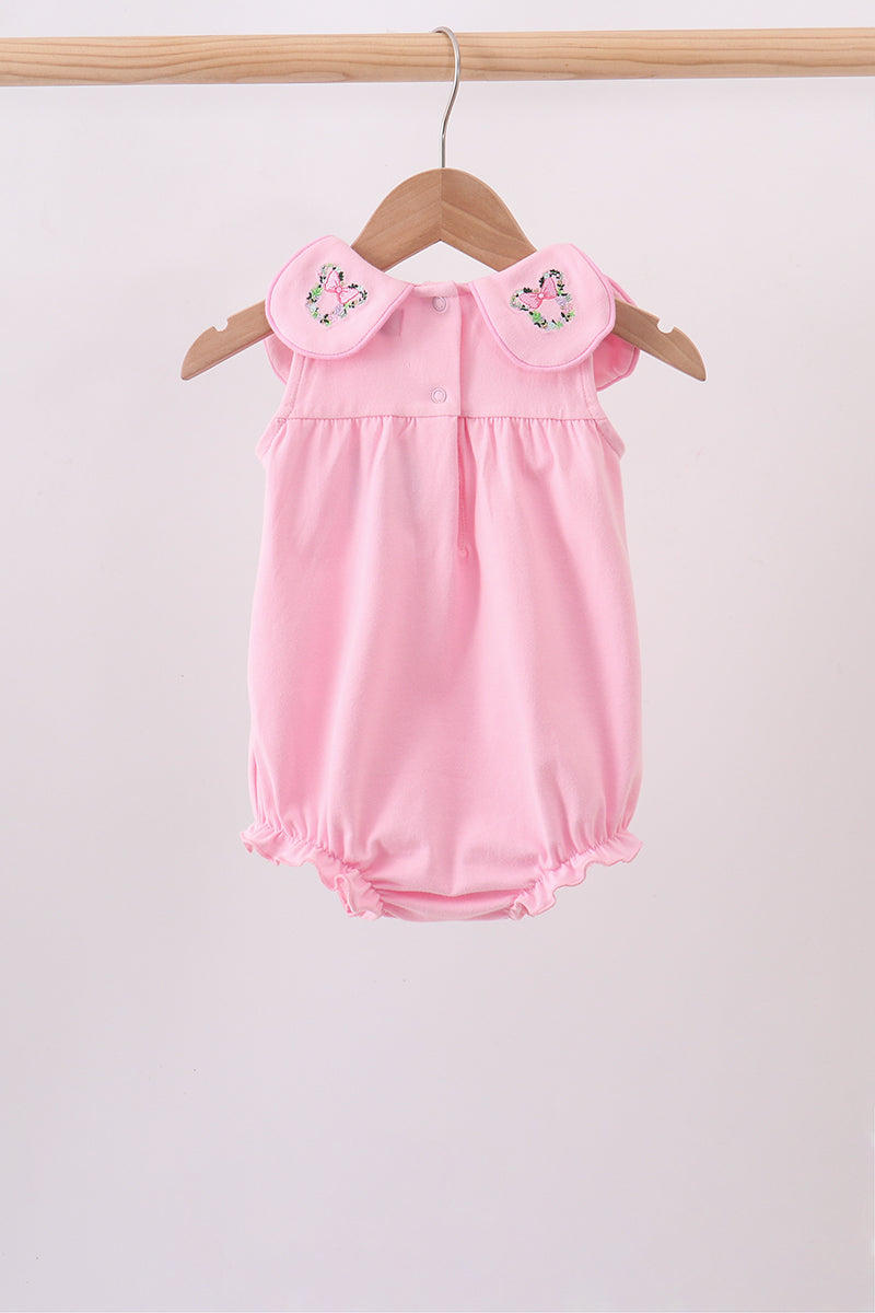 Pink Floral Embroidery Bubble