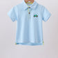 Blue Tractor Embroidered Polo