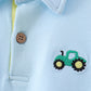 Blue Tractor Embroidered Polo