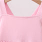 Pink football applique everyone has fun dress