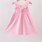 Pink football applique everyone has fun dress