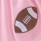Pink football applique everyone has fun bloomer set