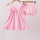 Pink football applique everyone has fun bloomer set