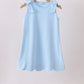 Blue Scalloped Bow Dress