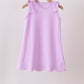 Purple Scalloped Bow Dress