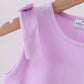 Purple Scalloped Bow Dress